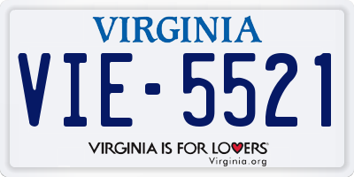 VA license plate VIE5521