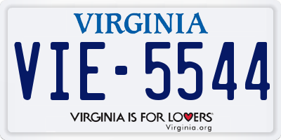 VA license plate VIE5544