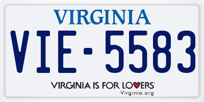 VA license plate VIE5583