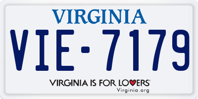 VA license plate VIE7179