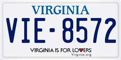 VA license plate VIE8572