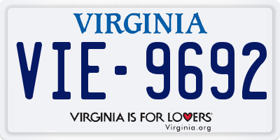 VA license plate VIE9692