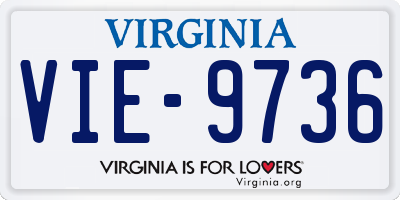 VA license plate VIE9736