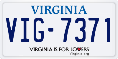 VA license plate VIG7371