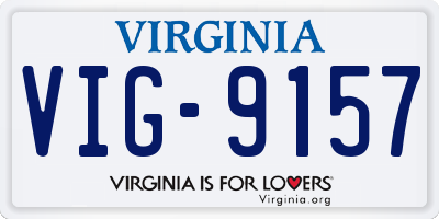 VA license plate VIG9157