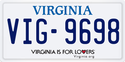 VA license plate VIG9698