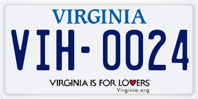 VA license plate VIH0024