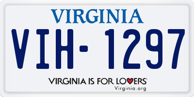 VA license plate VIH1297