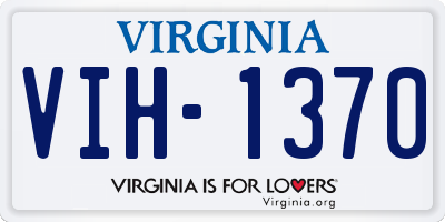 VA license plate VIH1370