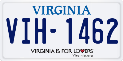 VA license plate VIH1462