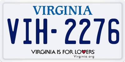 VA license plate VIH2276