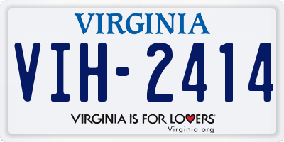 VA license plate VIH2414