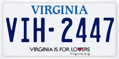 VA license plate VIH2447