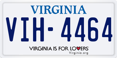 VA license plate VIH4464
