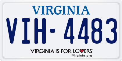VA license plate VIH4483