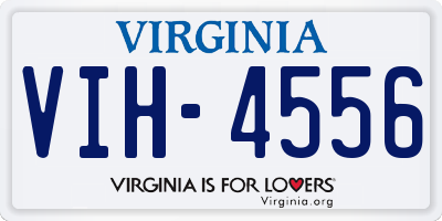 VA license plate VIH4556