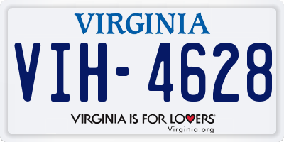 VA license plate VIH4628