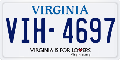 VA license plate VIH4697