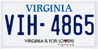 VA license plate VIH4865