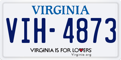 VA license plate VIH4873