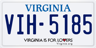 VA license plate VIH5185