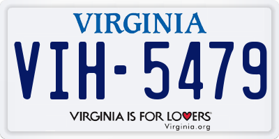 VA license plate VIH5479