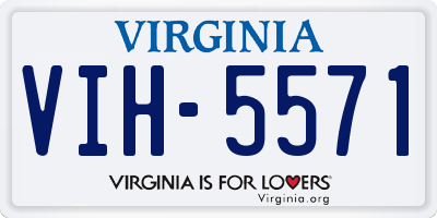 VA license plate VIH5571