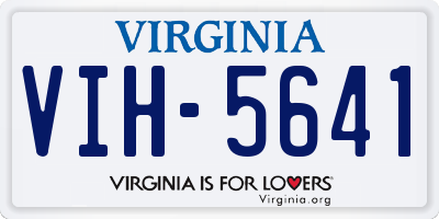 VA license plate VIH5641