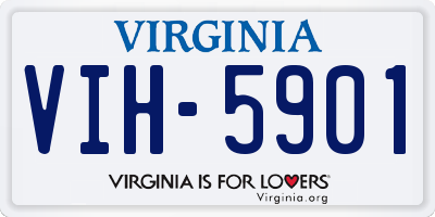 VA license plate VIH5901