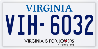 VA license plate VIH6032