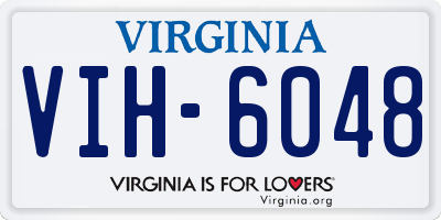 VA license plate VIH6048