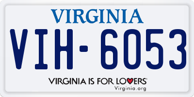 VA license plate VIH6053