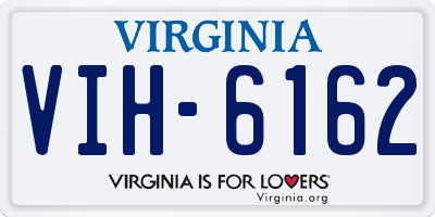 VA license plate VIH6162