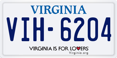 VA license plate VIH6204