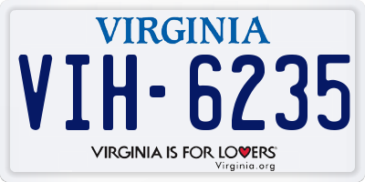 VA license plate VIH6235