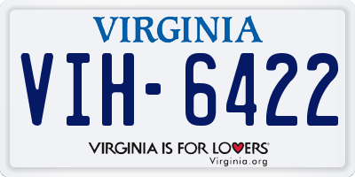 VA license plate VIH6422