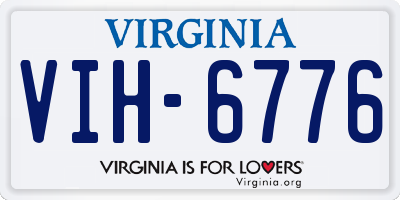 VA license plate VIH6776