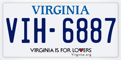 VA license plate VIH6887