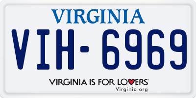 VA license plate VIH6969