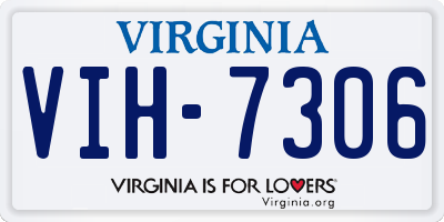 VA license plate VIH7306