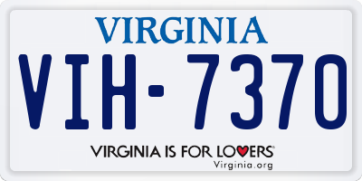VA license plate VIH7370