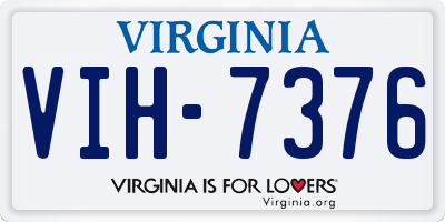 VA license plate VIH7376