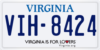 VA license plate VIH8424