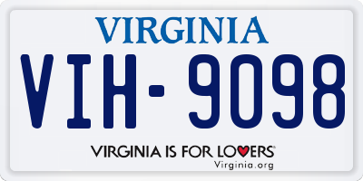 VA license plate VIH9098