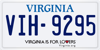 VA license plate VIH9295