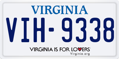 VA license plate VIH9338