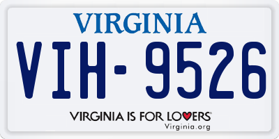 VA license plate VIH9526