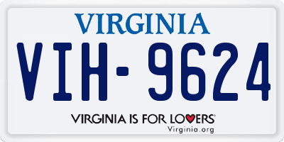 VA license plate VIH9624