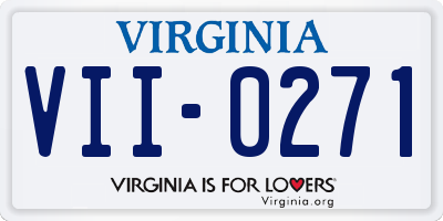 VA license plate VII0271