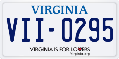 VA license plate VII0295